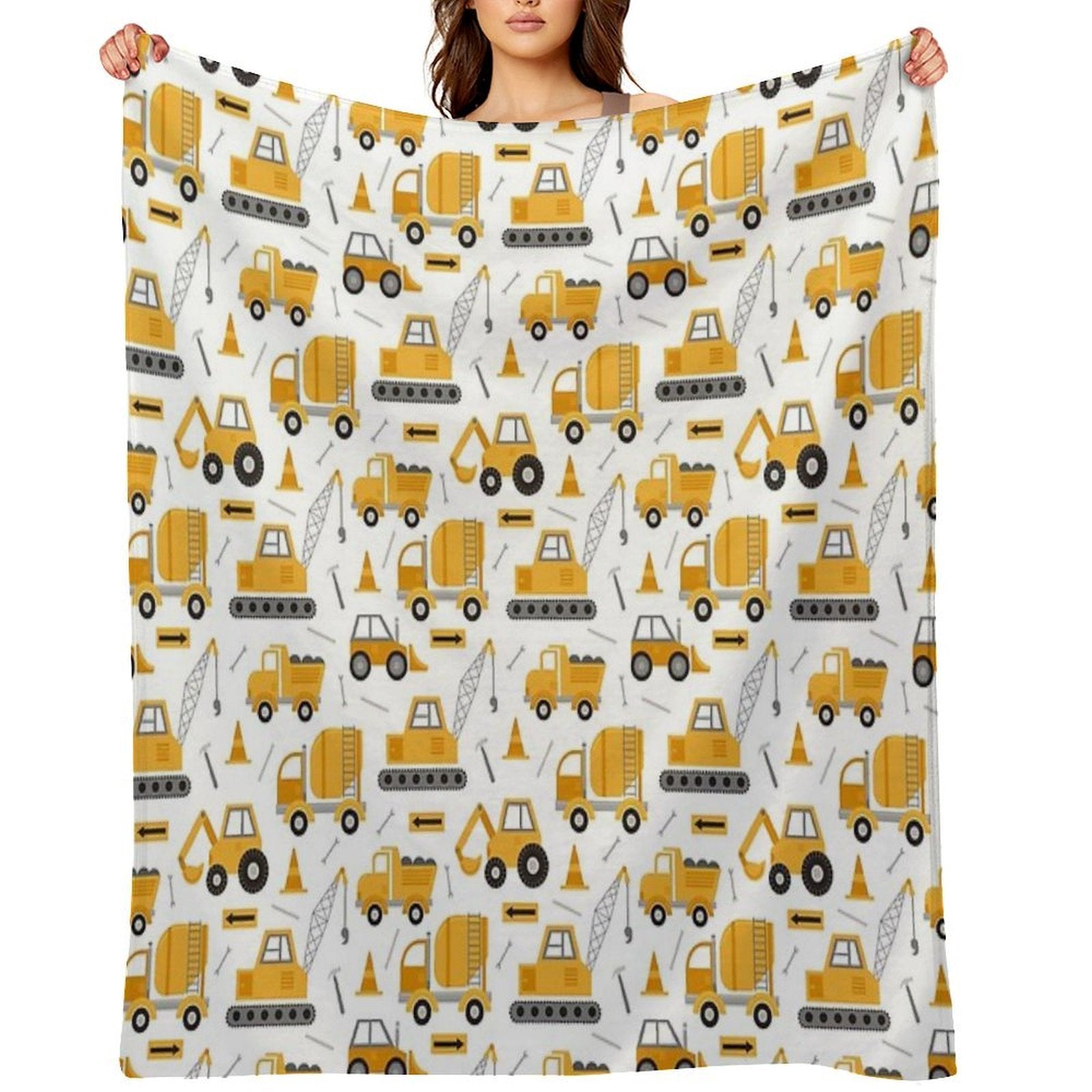 Construction Trucks Lightweight Throw Blanket