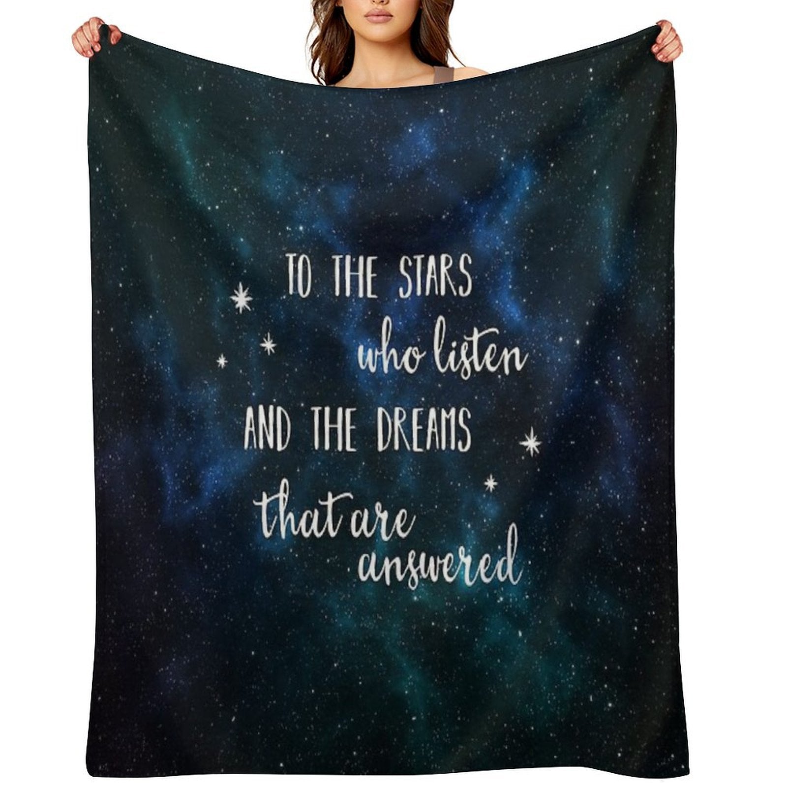 To The Stars Who Listen And The Dreams That Are Answered - 2 Wrinkle-free Throw Blanket