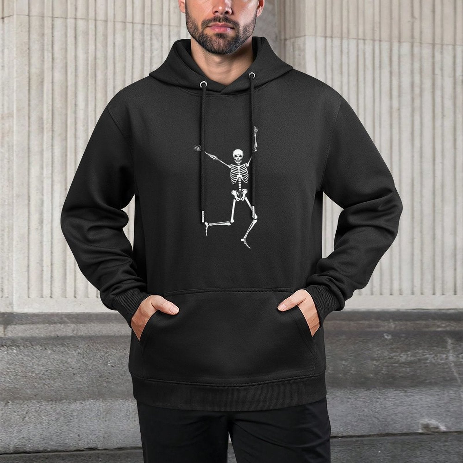 Dancing Skeletons Dance Challenge Halloween Dead Skeleton Cotton-Polyester Blend Hoodie