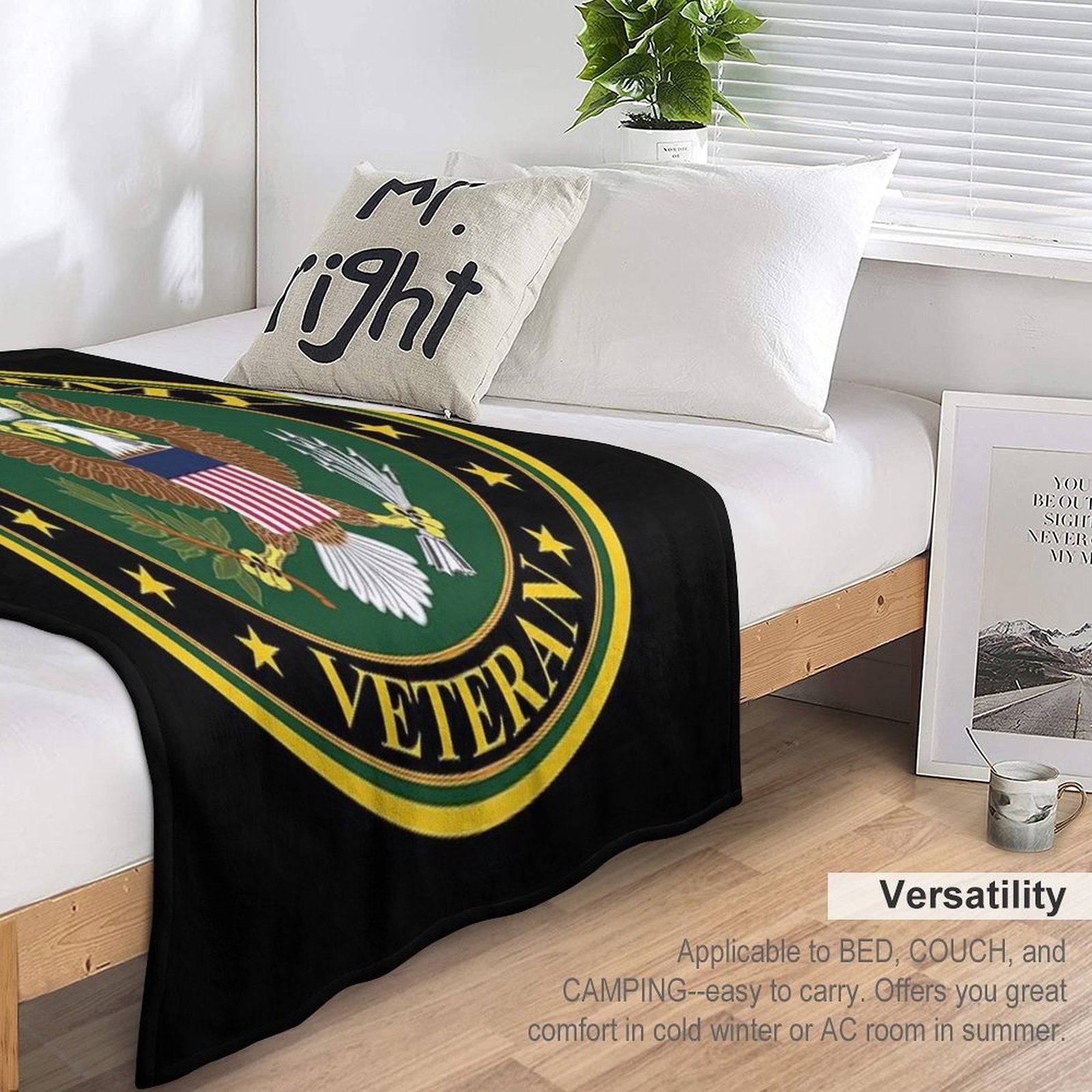 Army - US Army Veteran Shrink-resistant Throw Blanket