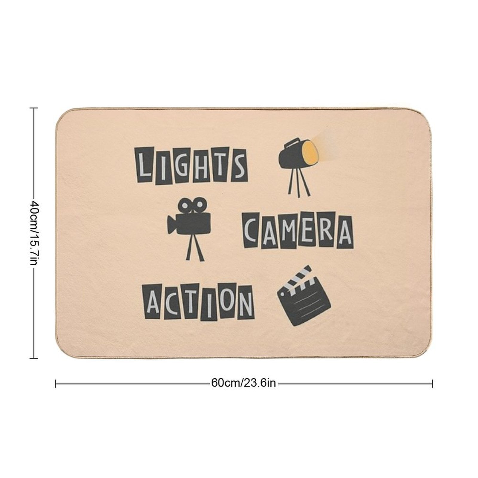 Lights Camera Action! Old Hollywood Movie  Versatile Bath Mat