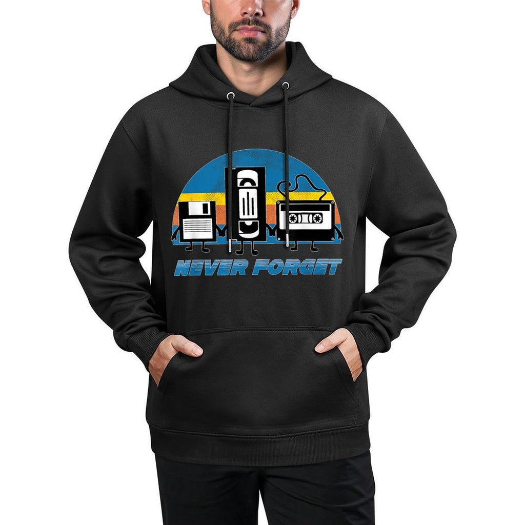 Never Forget Funny Retro Vintage VHS Cassette Floppy Disk All-Day Comfort Hoodie