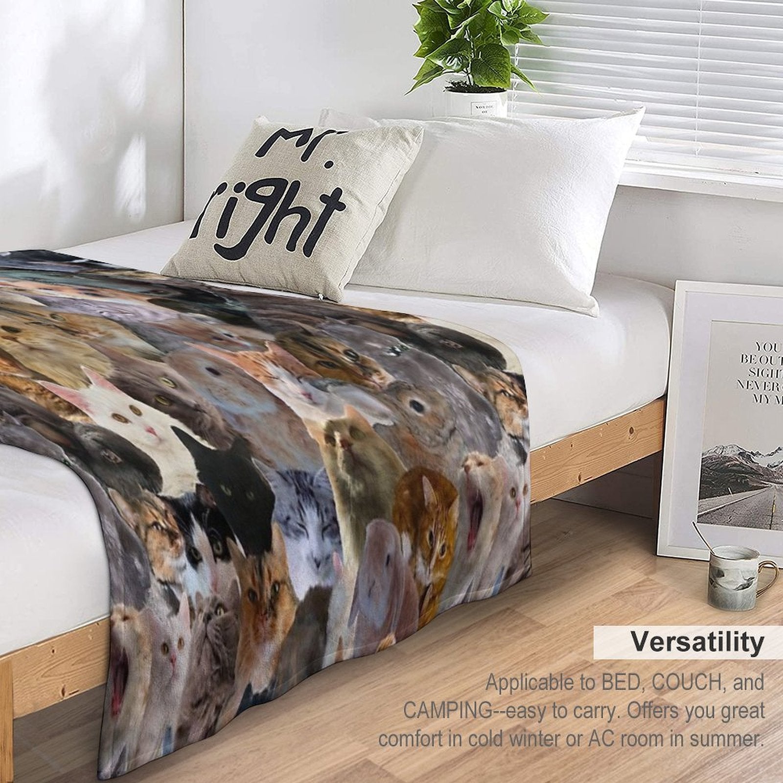 Adorable Pattern Multi-functional Throw Blanket