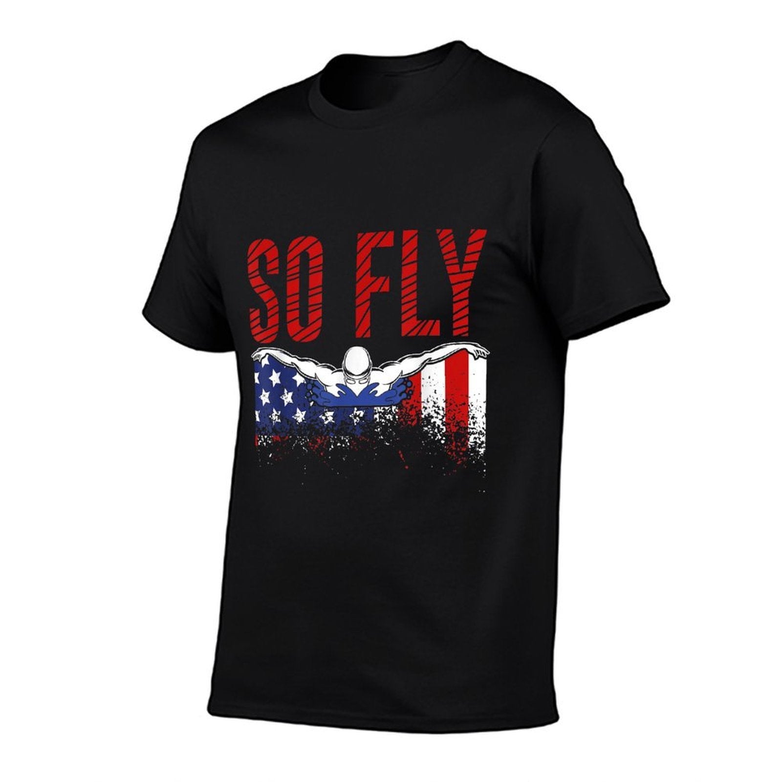 So Fly USA Swimming Team Sports Athlete US Swim Aquatic  Fade-proof Color T-Shirt
