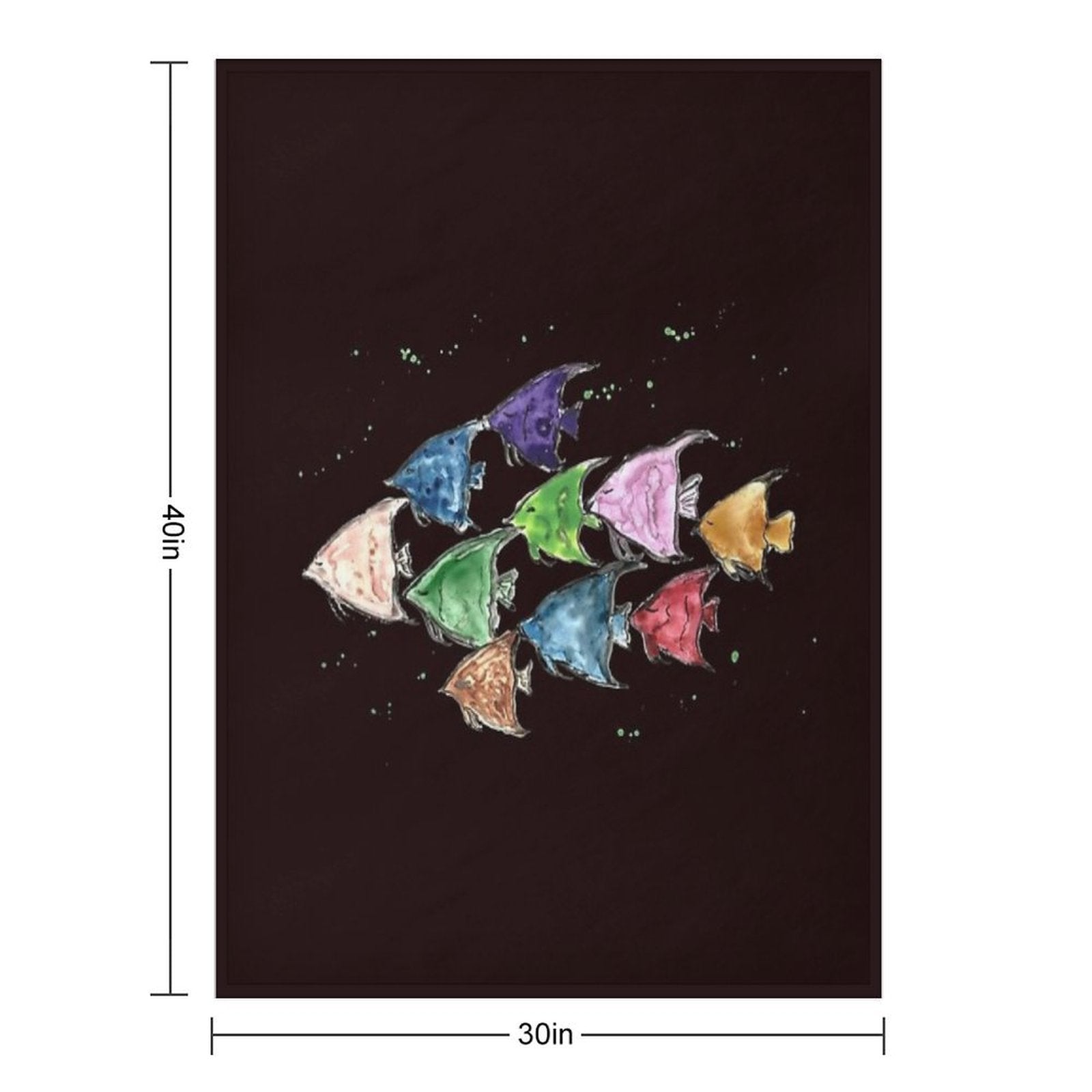 School of Fish Eco-conscious Throw Blanket