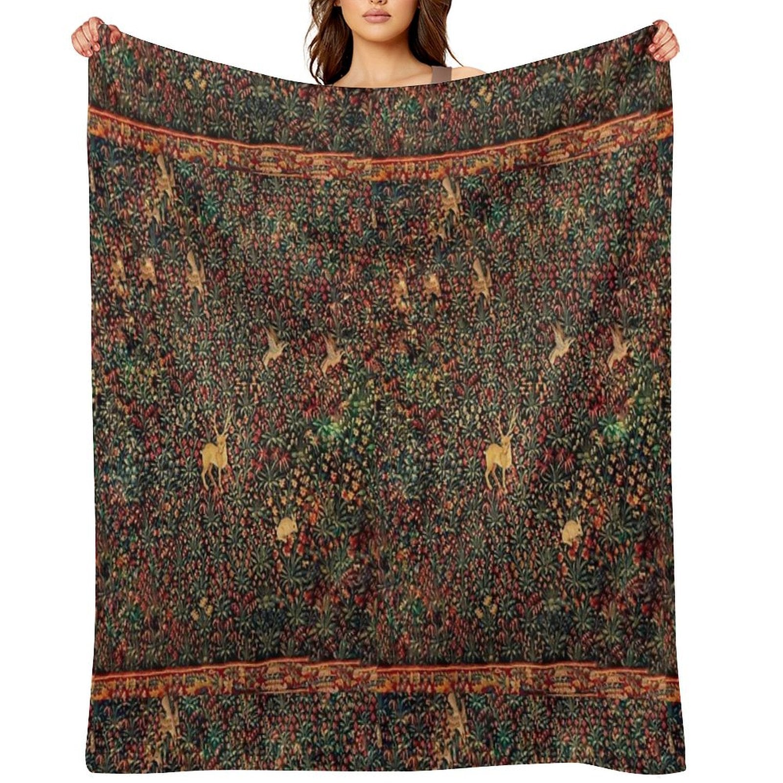 Medieval Tapestry Wrinkle-free Throw Blanket