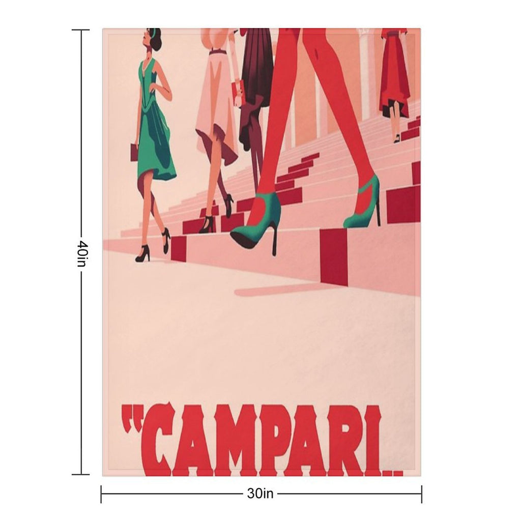 Vintage Campari Lightweight Throw Blanket