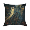 Metallic Jellyfish Soft Skin-Friendly Throw Pillow