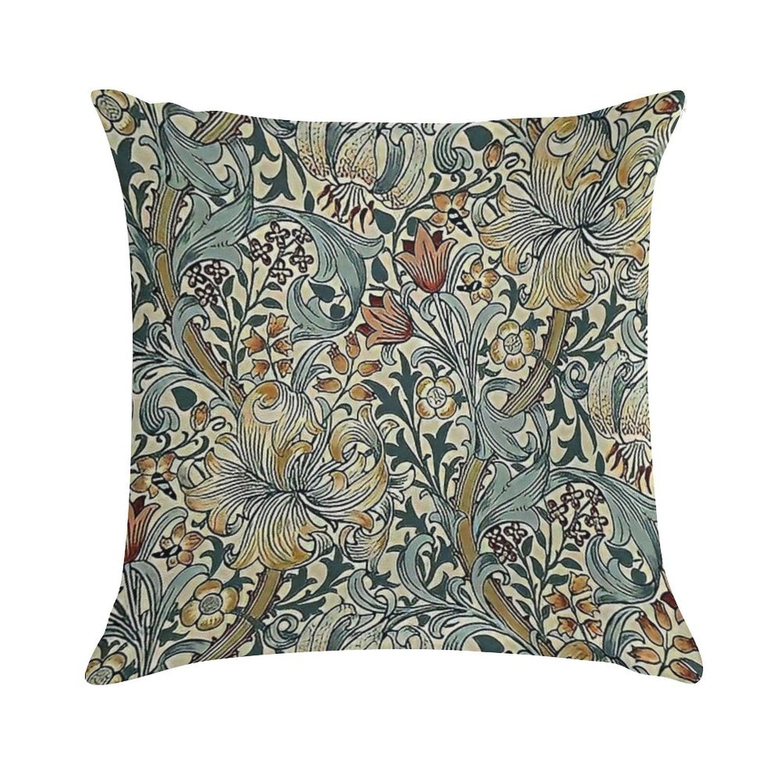 William Morris - Floral Design Soft Washable Throw Pillow