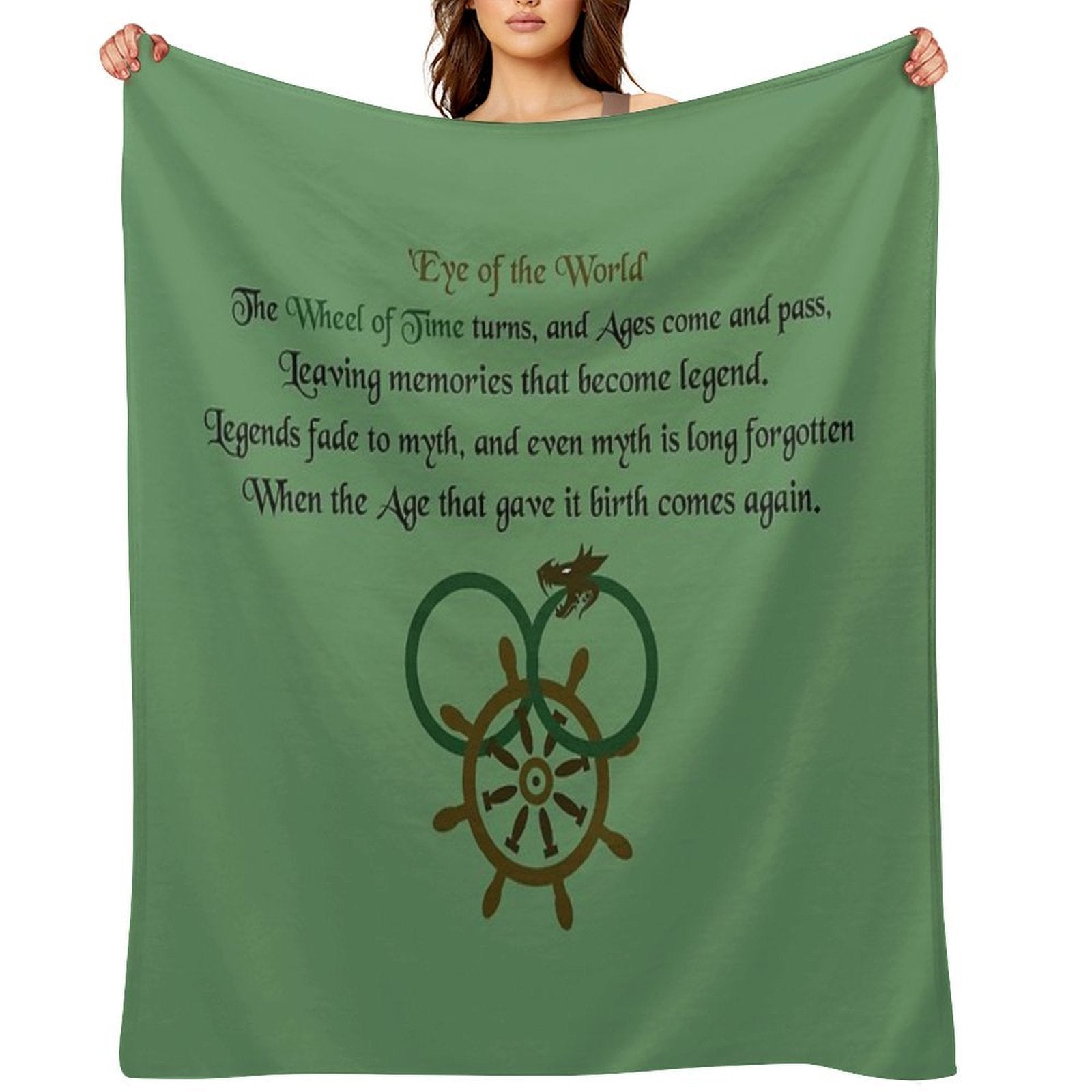 Thus Spins The Wheel of Time Easy Care Throw Blanket