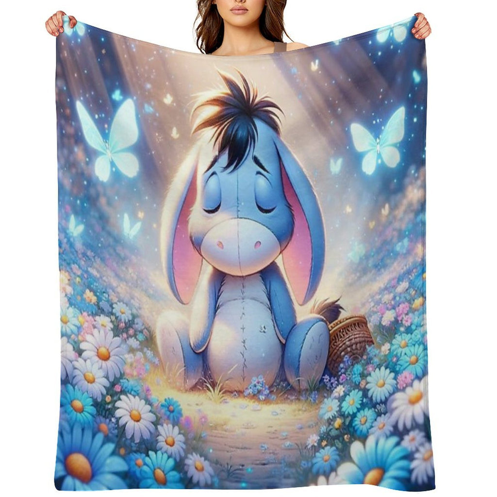 Adorable Eeyore Design Easy Care Throw Blanket