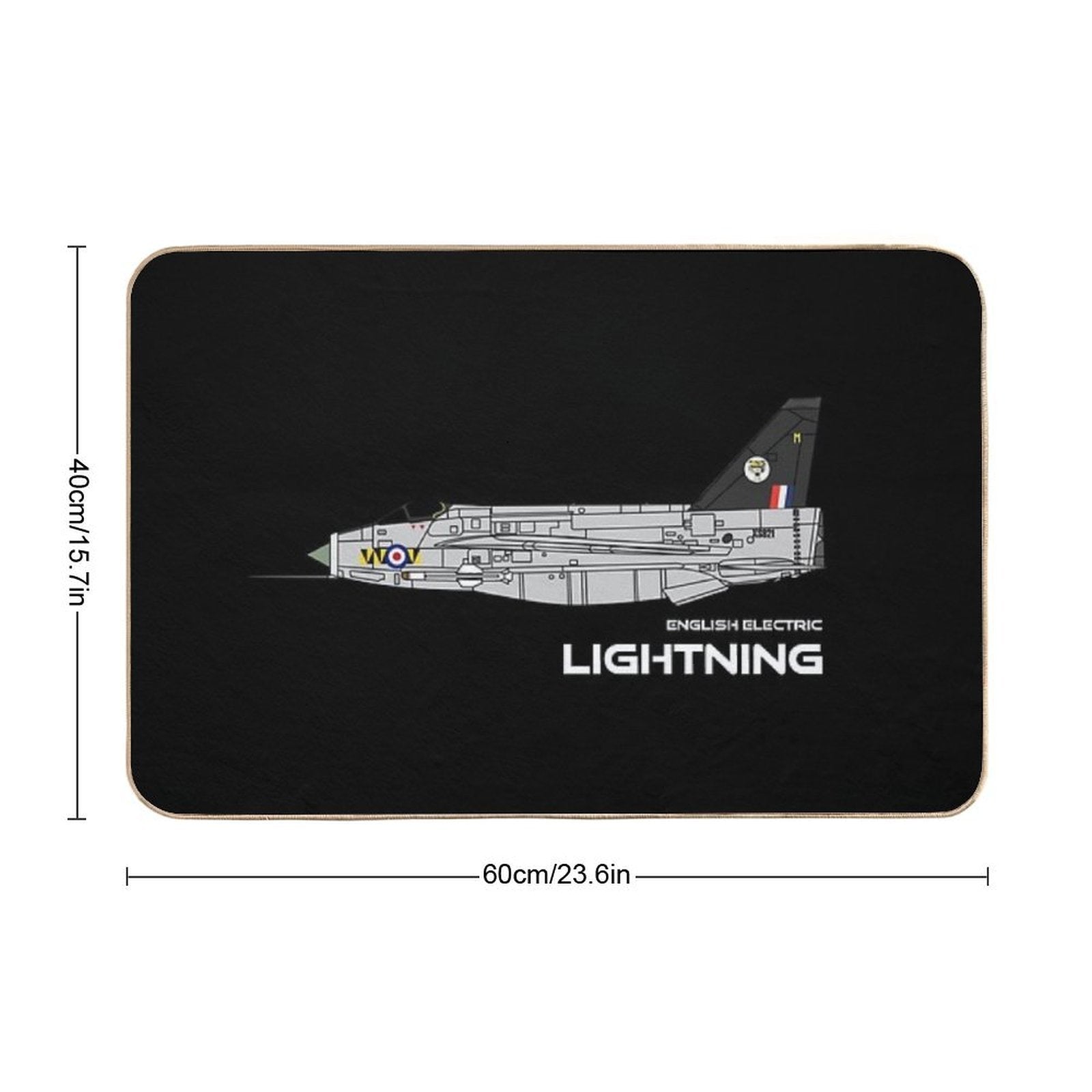 English Electric Lightning (74 Sqd RAF)  Fade-Resistant Bath Mat