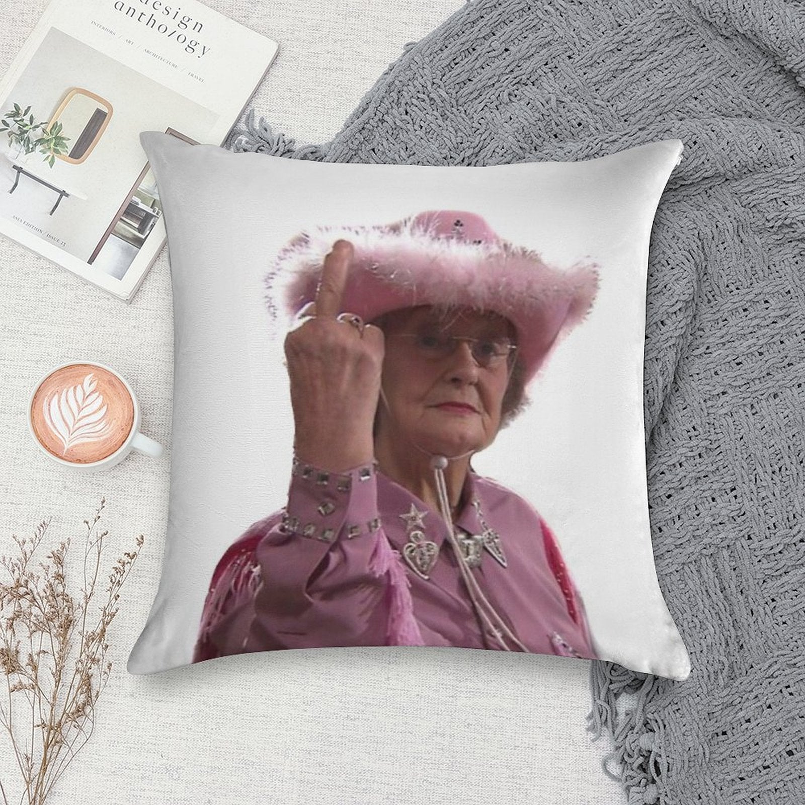 Doris Gavin & Stacey Middle Finger Soft Multiple Sizes Throw Pillow