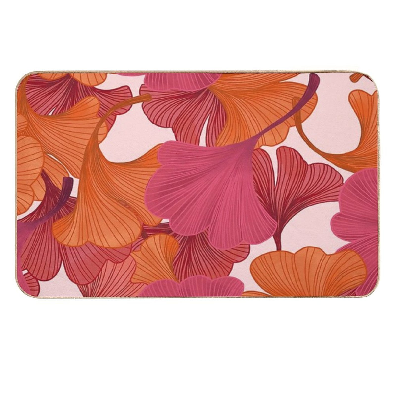 Autumn Ginkgo Leaves  Eco-Friendly Bath Mat