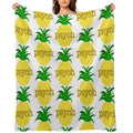 Psych Pineapple Machine-washable Throw Blanket
