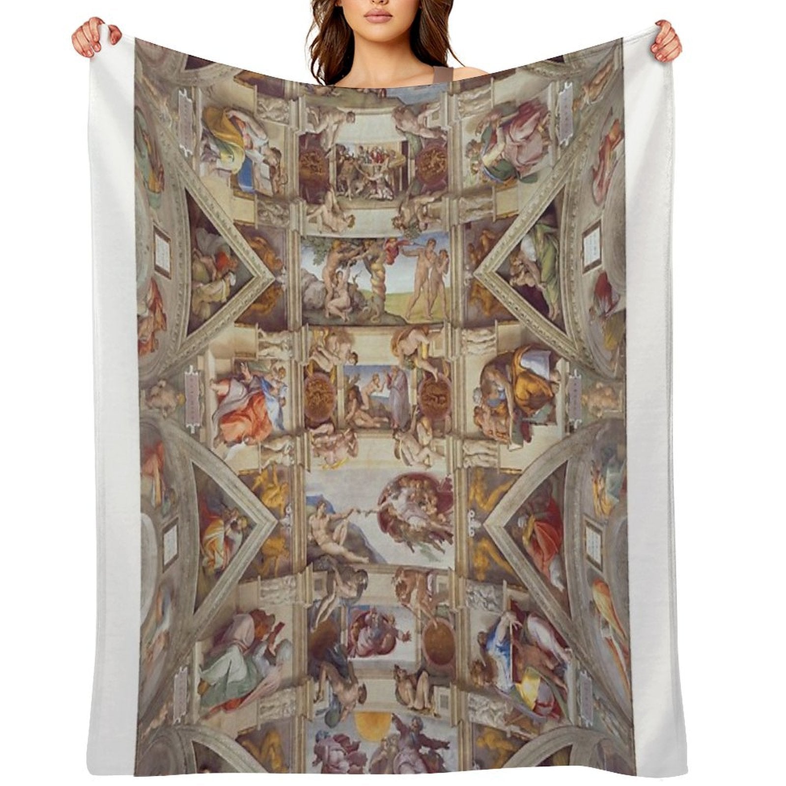 Sistine Chapel Ceiling Velvety-soft Throw Blanket