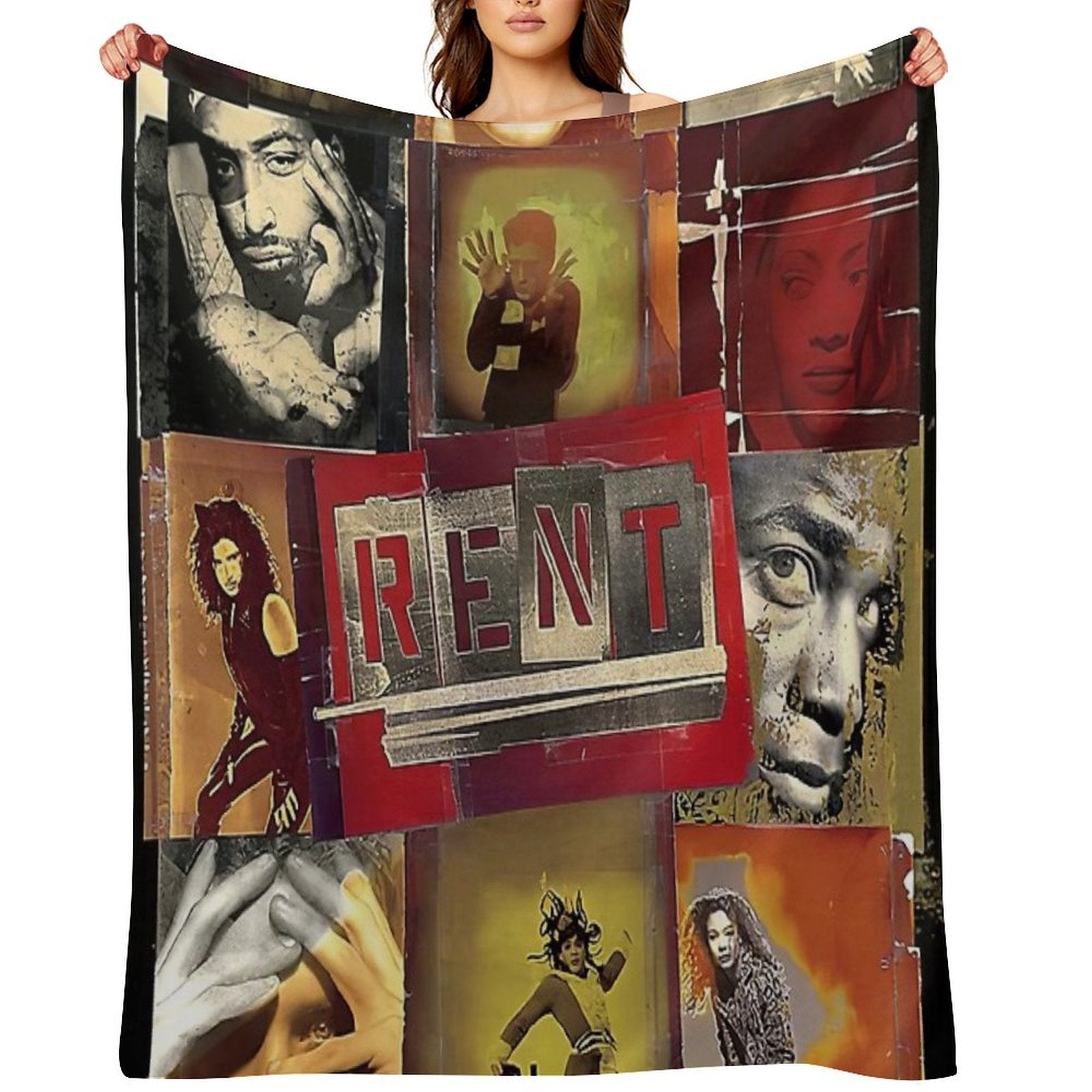 Vintage Rent Rock Musical, Signed By Complete Original Cast 1996 Machine-washable Throw Blanket