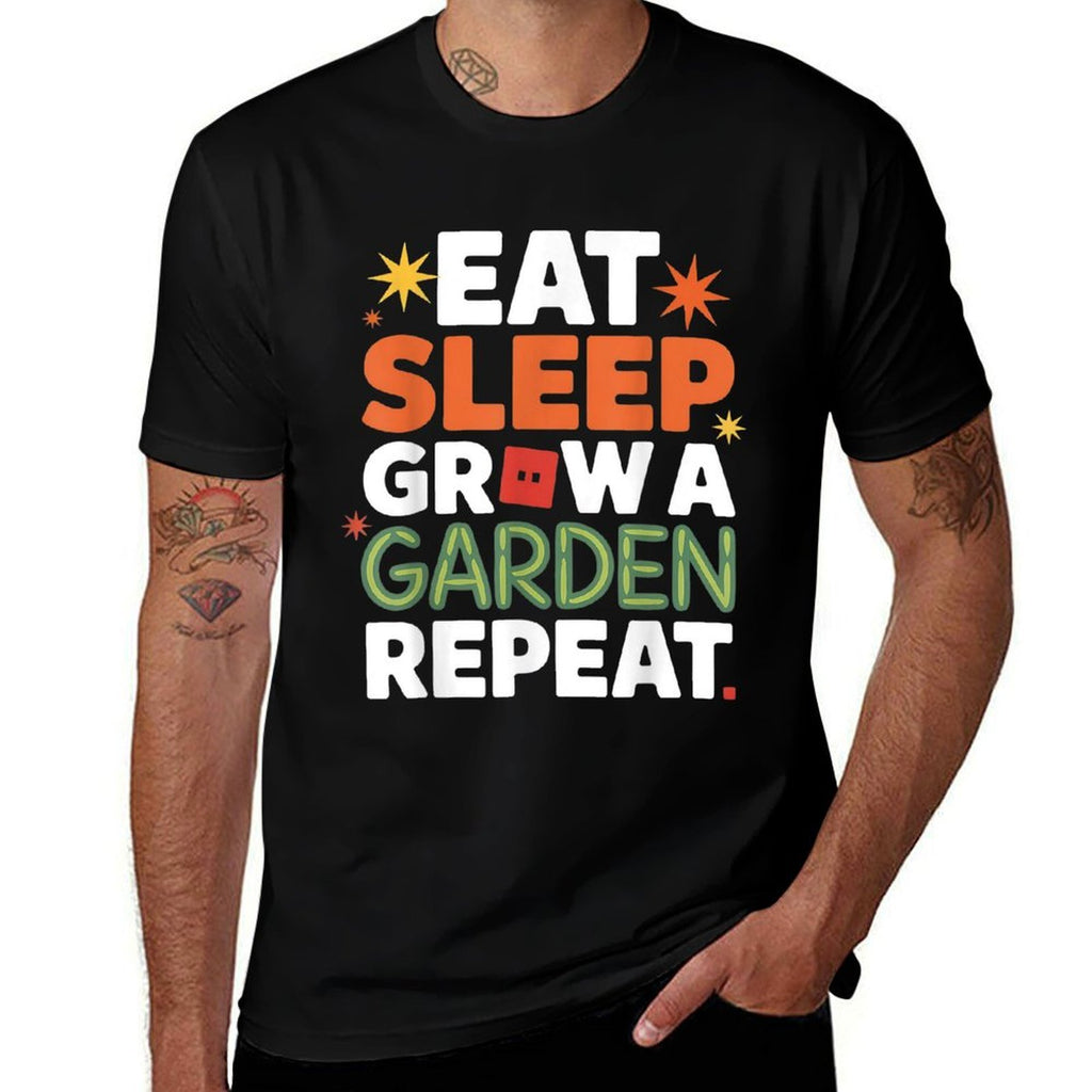 Funny Game Eat Sleep Grow A Garden Repeat  Relaxed-fit T-Shirt