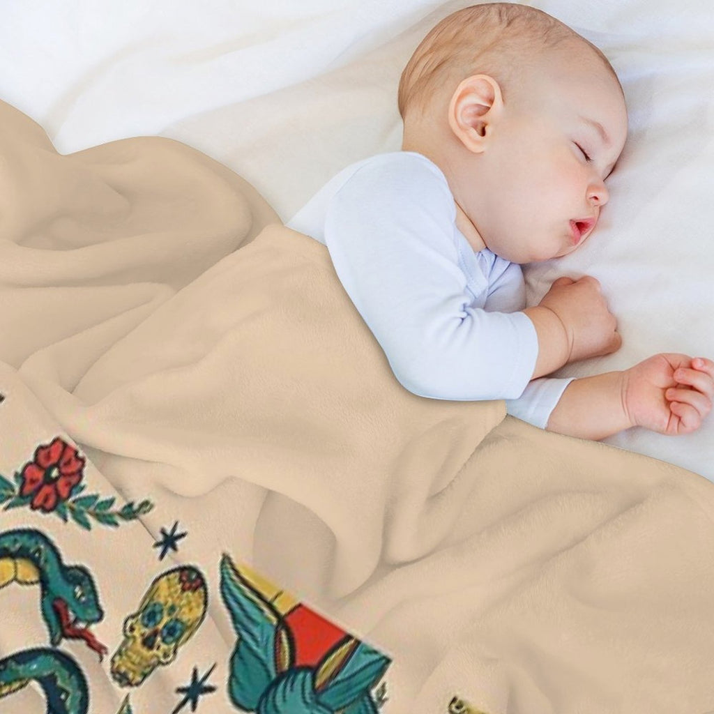 Punk Tattoo Pattern Design And Illustration Lightweight Throw Blanket