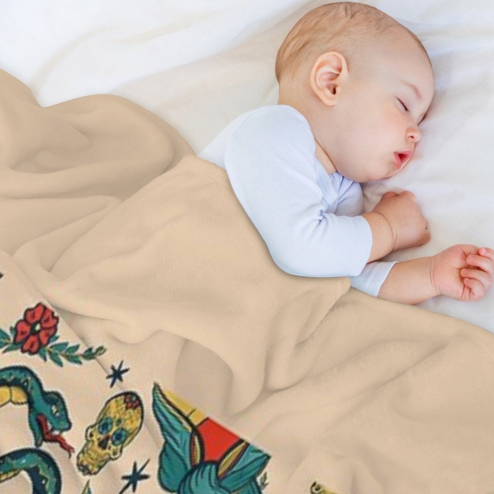 Punk Tattoo Pattern Design And Illustration Lightweight Throw Blanket