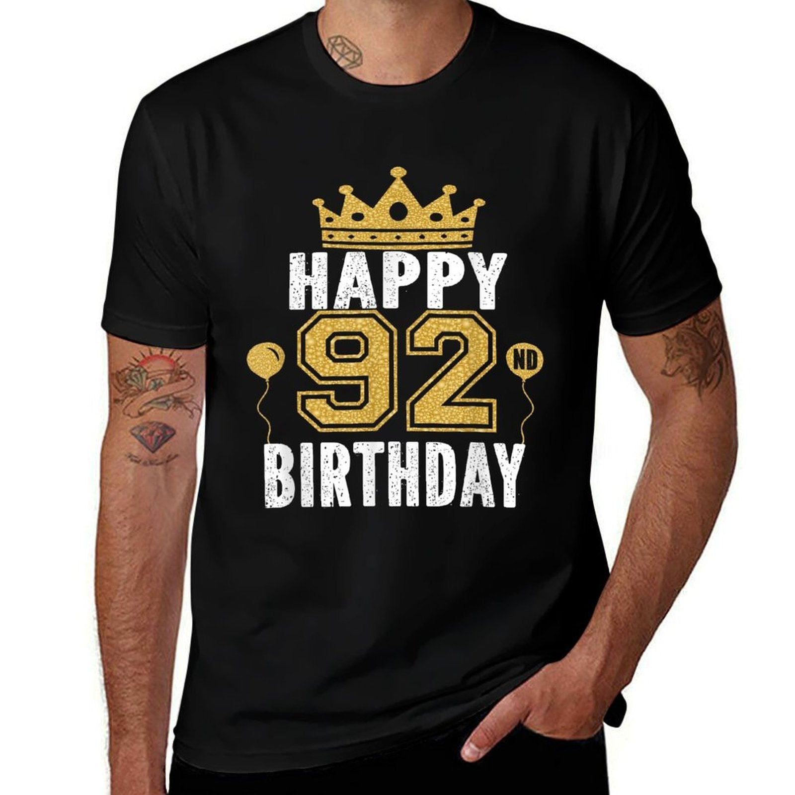Happy 92nd Birthday Idea For 92 Years Old Man And Woman  Classic T-Shirt
