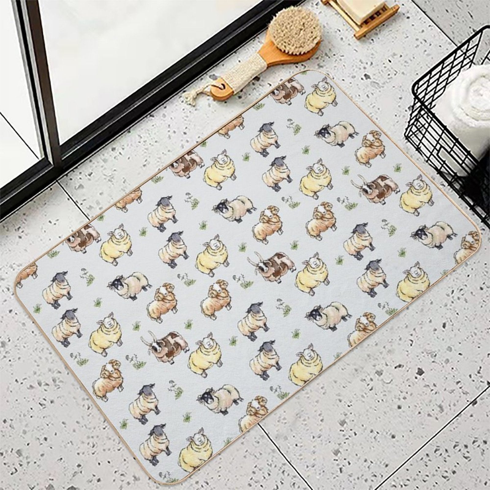 British Sheep  Odorless Bath Mat