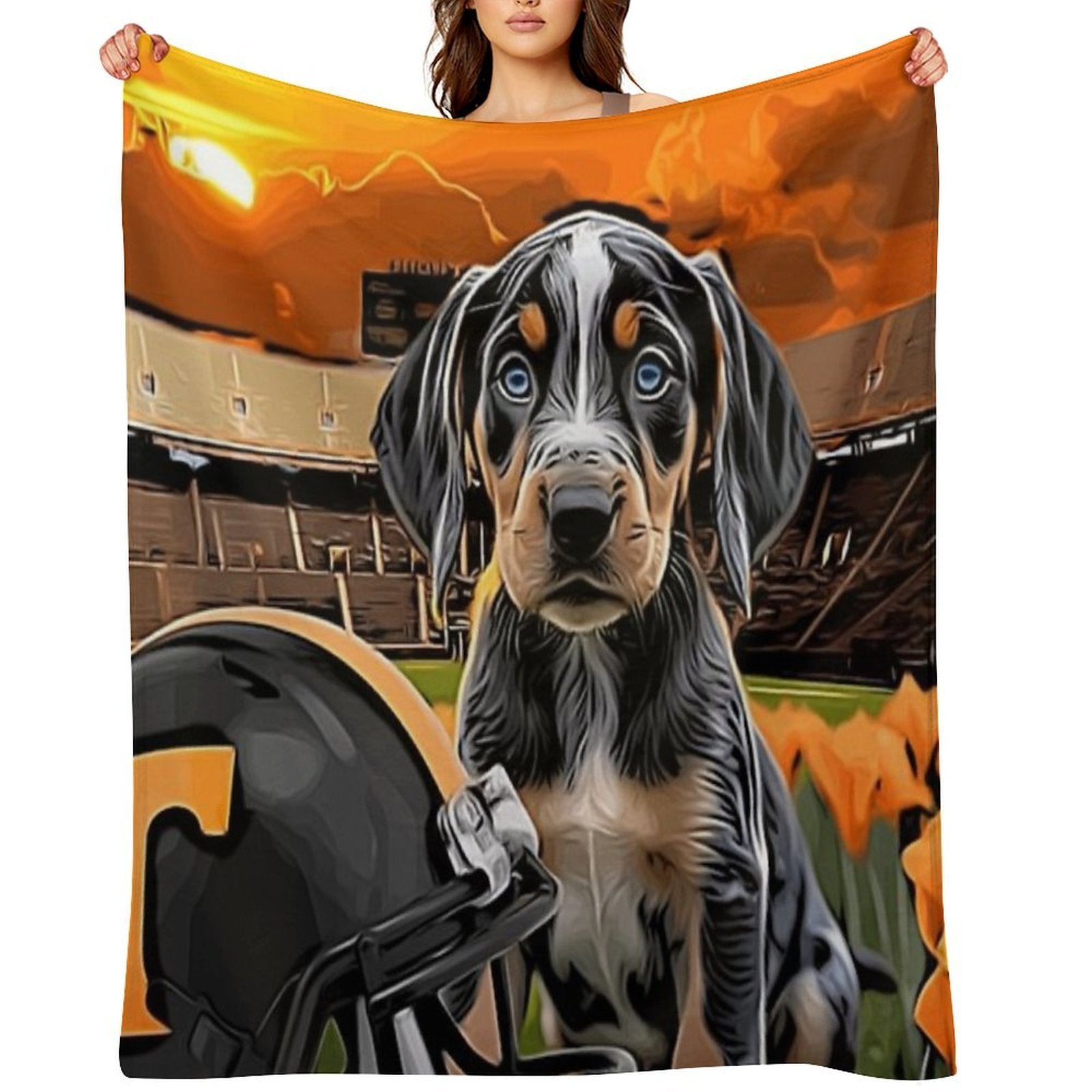 Tennessee Bluetick Coonhound - Game Day Sustainable Throw Blanket
