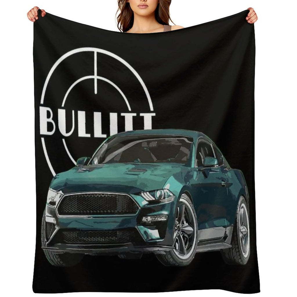 Bullitt Mustang GT 5.0L V8 Classic Steve Mcqueen Muscle Car Premium Throw Blanket