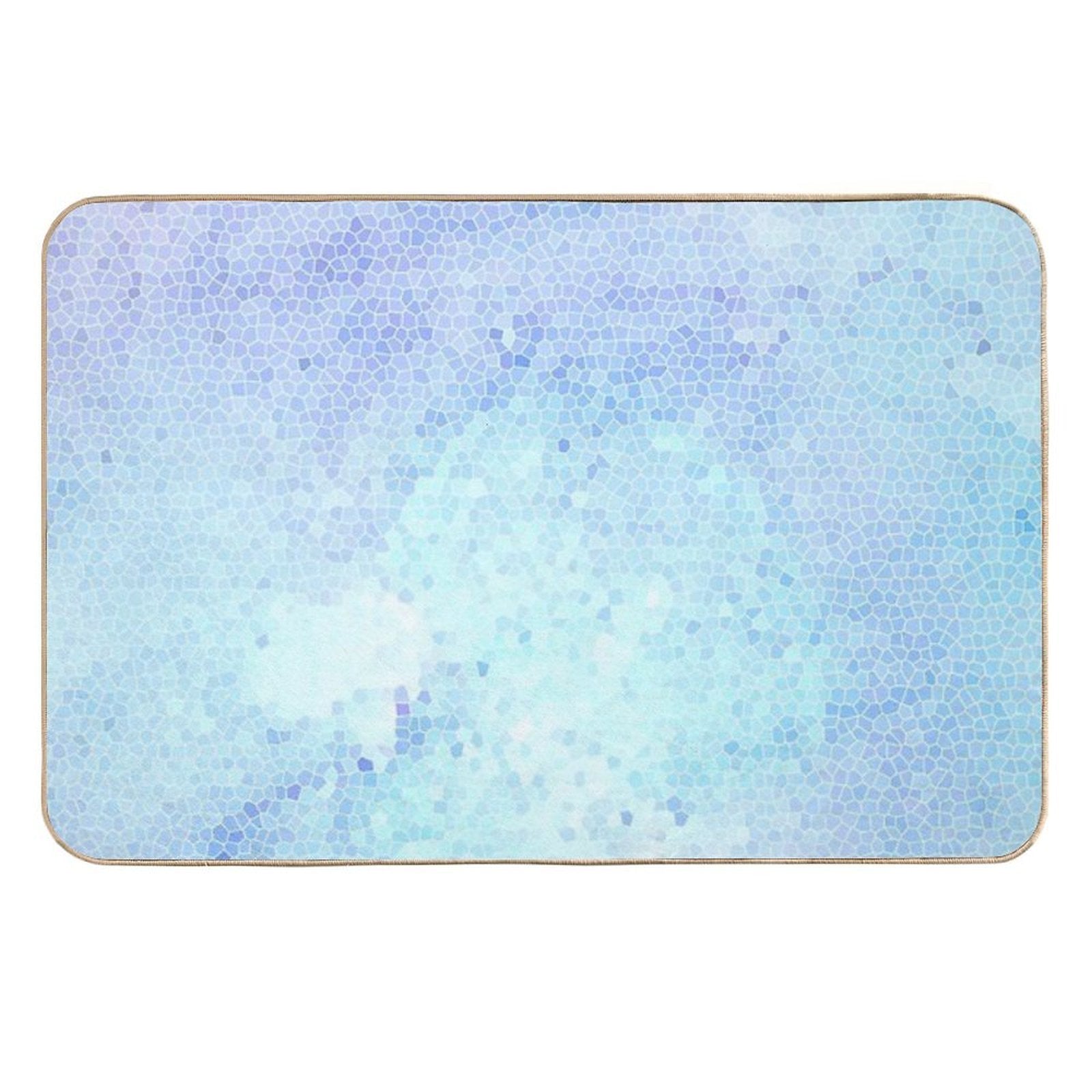 Periwinkle Modern Mosaic  Toxin-Free Bath Mat