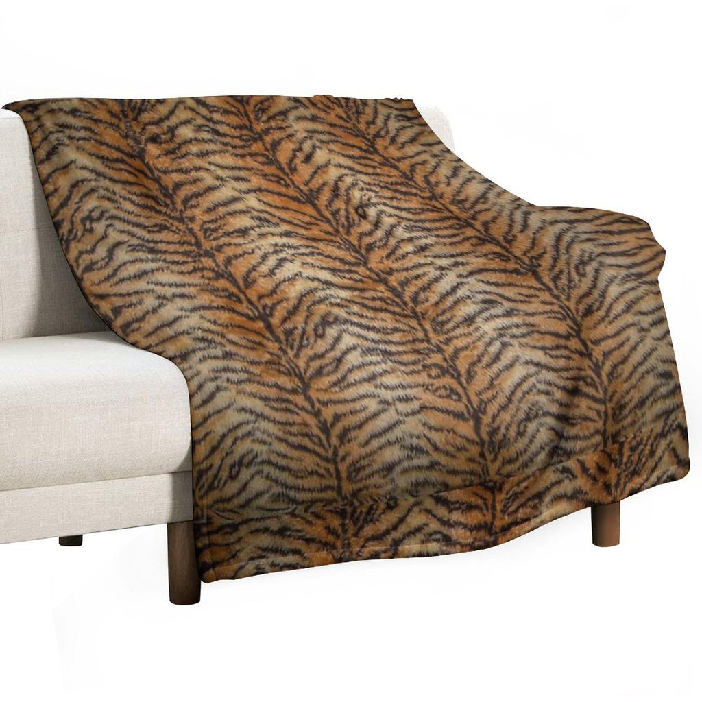 Tiger Stripes Big Cat Fur Pattern Animal Print Eco-conscious Throw Blanket
