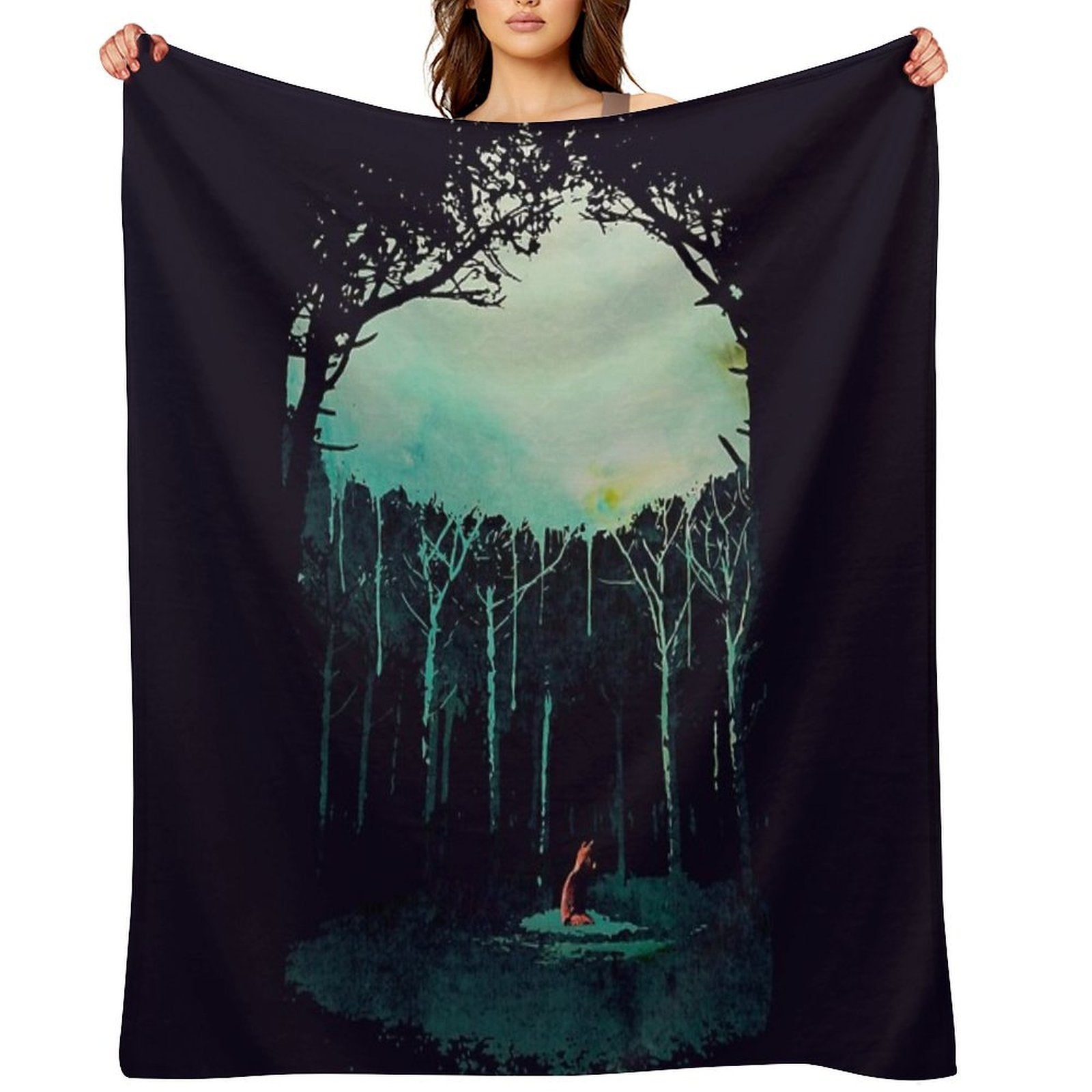Deep in The Forest Anti-pilling Throw Blanket