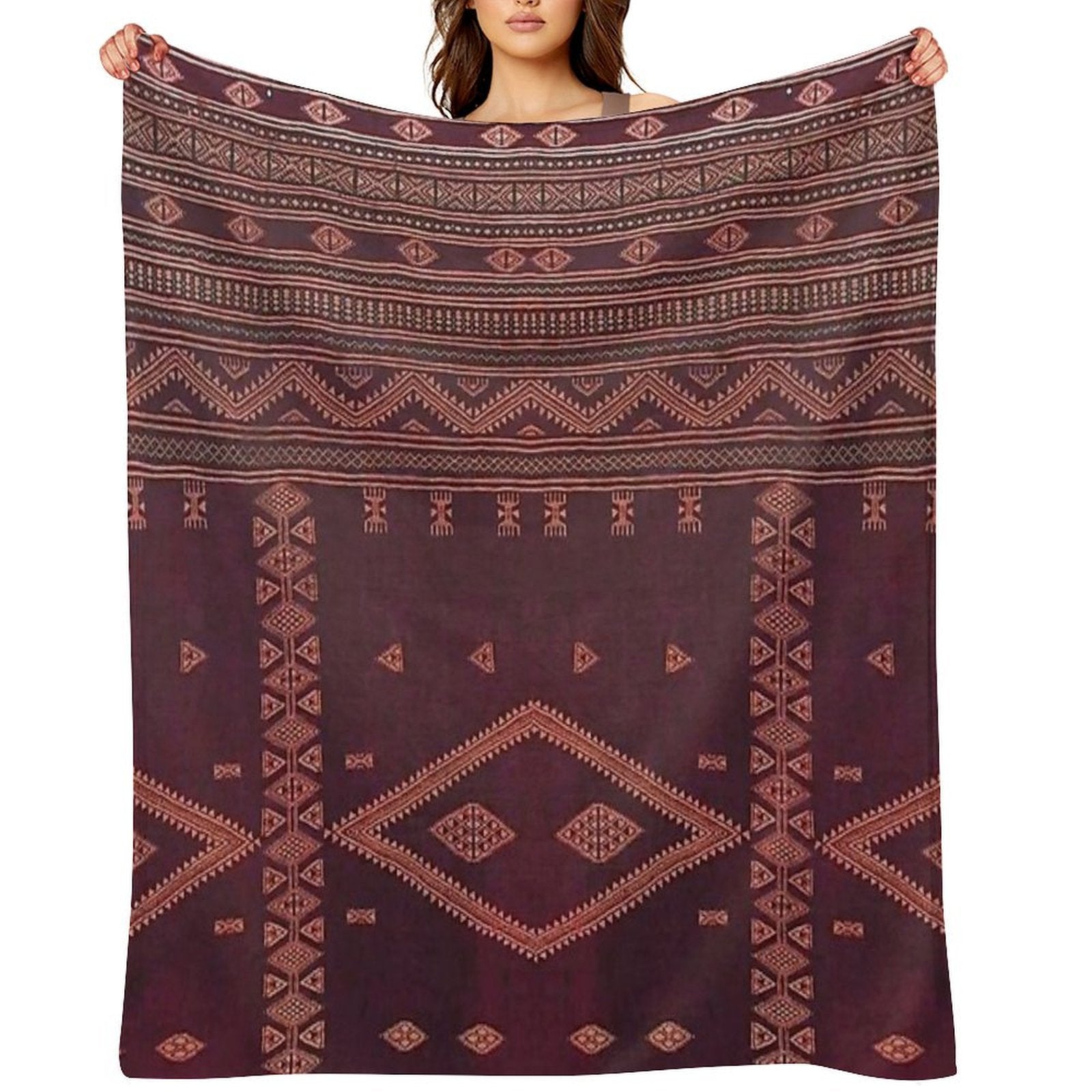 Traditional Moroccan Design Multi-functional Throw Blanket