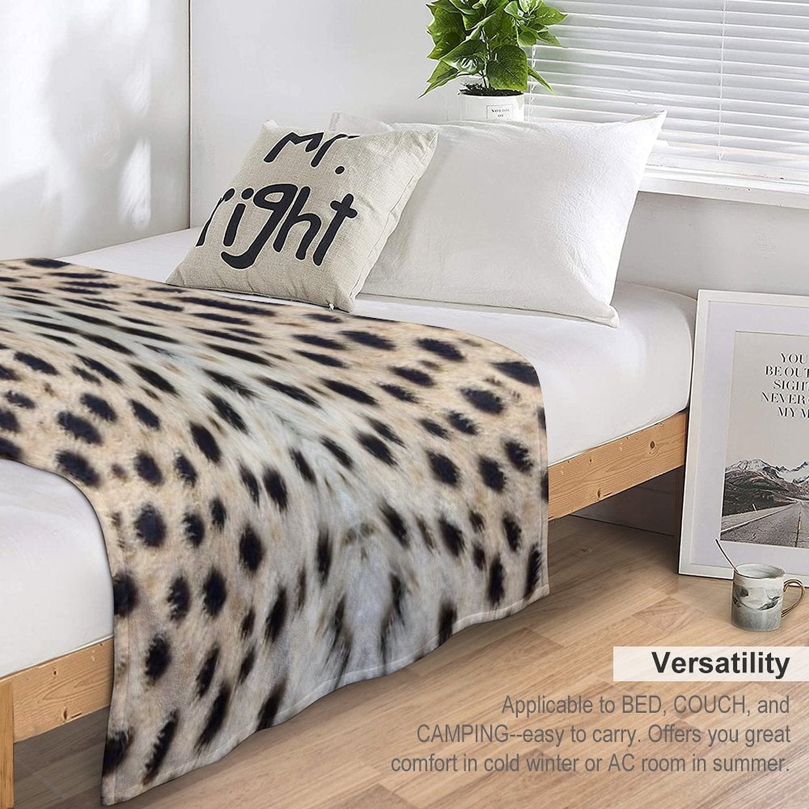 BIG KITTY CAT ~rOaR!~ Cheetah Print Wild Jungle Animal Serengeti Safari Machine-washable Throw Blanket