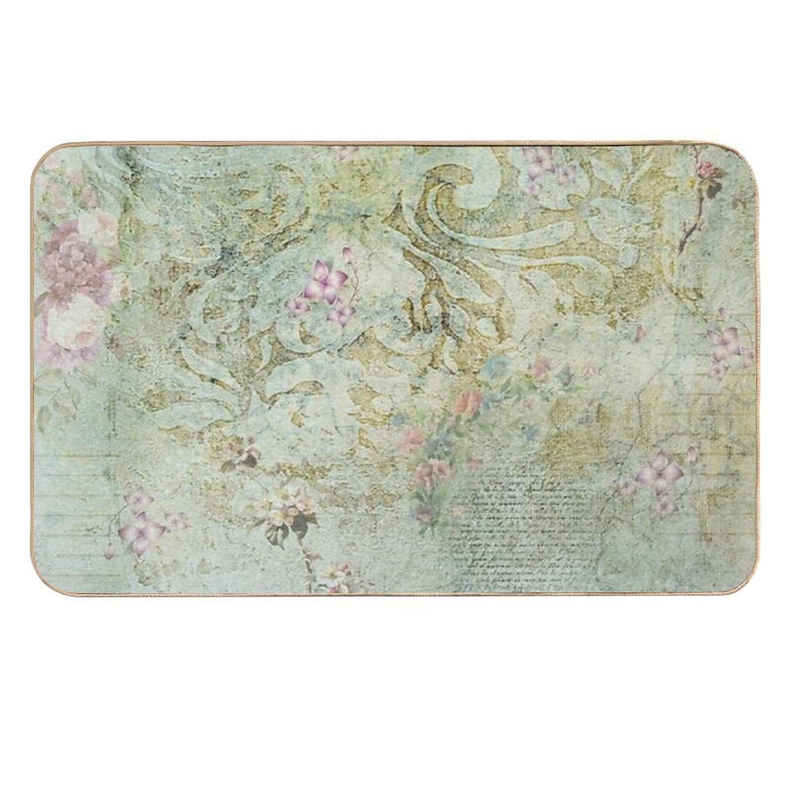 Vintage French Floral Wallpaper  Multi-Purpose Bath Mat