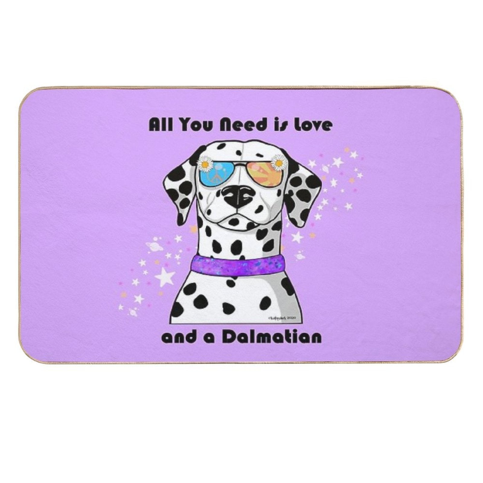 All You Need Is Love And A Dalmatian  Odorless Bath Mat