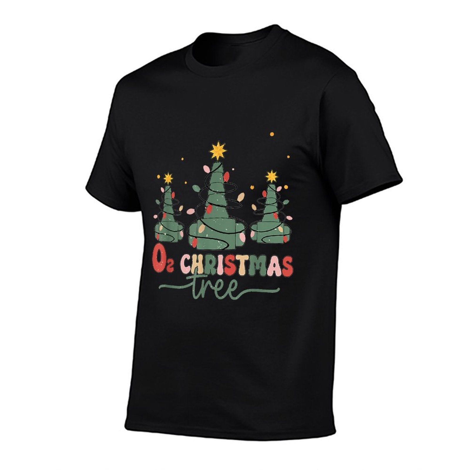 Respiratory Therapist Christmas Gifts Retro Oh Christmas Tree Funny Nurse RT, Womens Blue Small Classic Fit Crew Neck Polyester  Classic T-Shirt