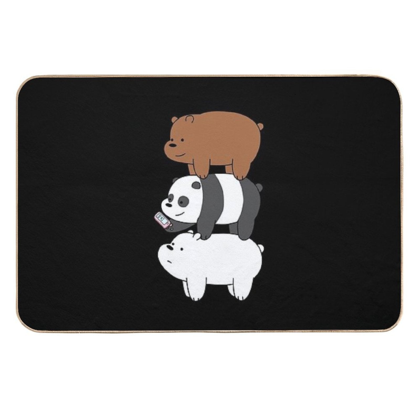 We Bare Bears™ Grizzly, Panda, And Ice Bear  Absorbent Bath Mat