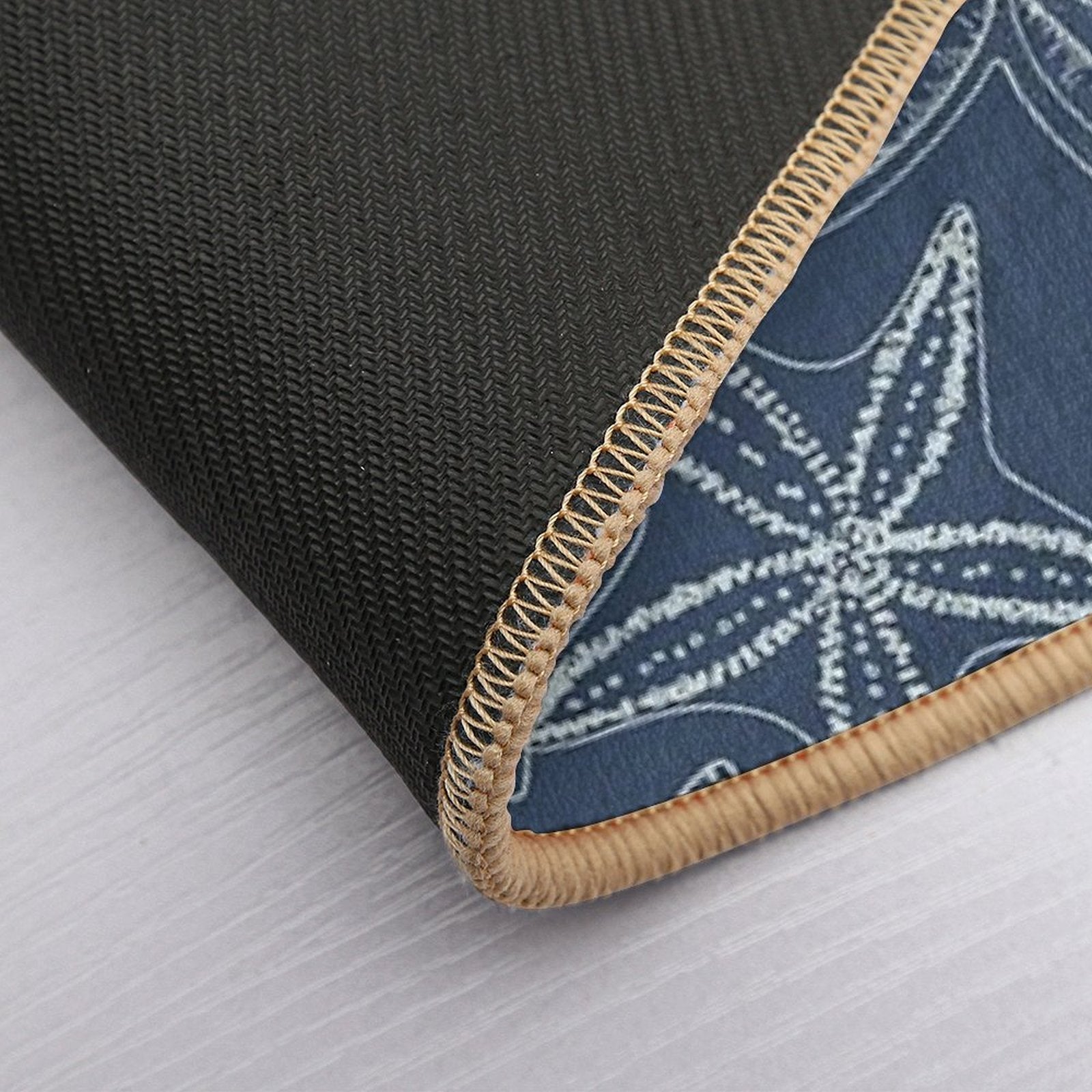 Starfish Pattern Dark Side  Stain-Proof Bath Mat