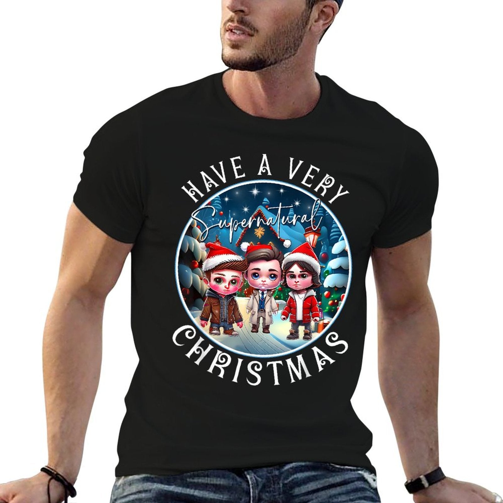 Have A Very SPN Christmas Cute Chibi  Vintage-inspired T-Shirt