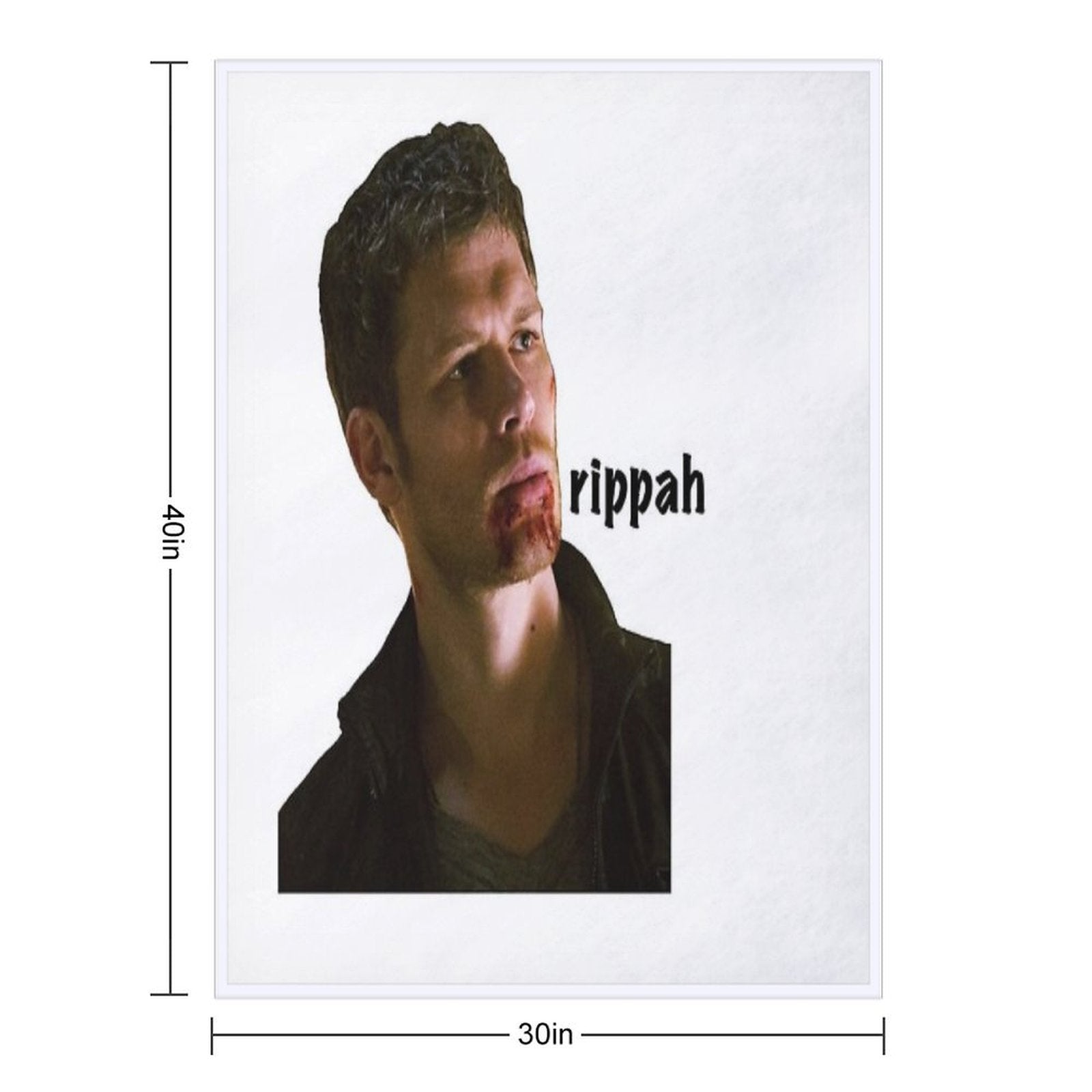 Klaus Mikaelson “rippah” Sustainable Throw Blanket