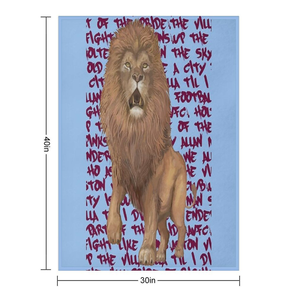 Rampant Lion AVFC Plush Throw Blanket
