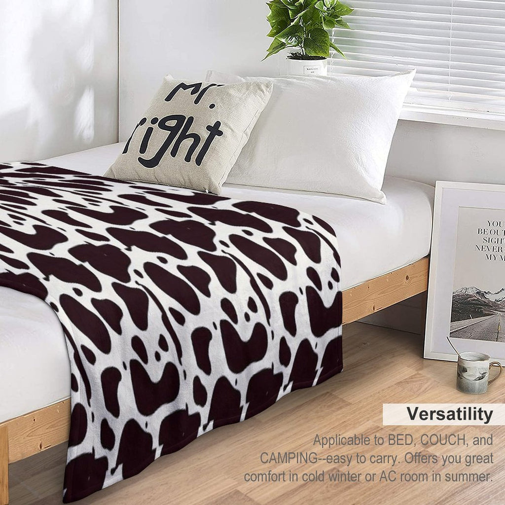 Cow Print Lightweight Throw Blanket