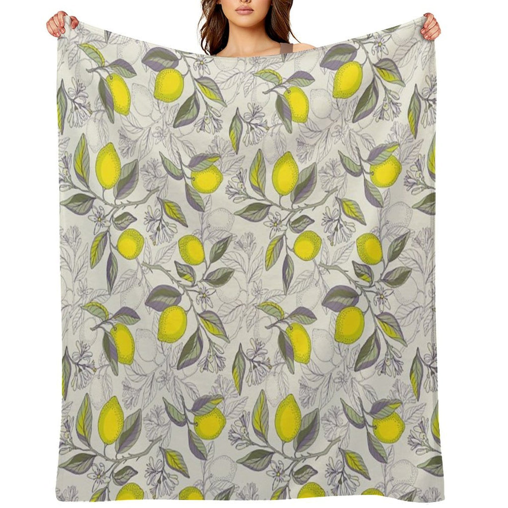 Lemon Pattern Gift-ready Throw Blanket