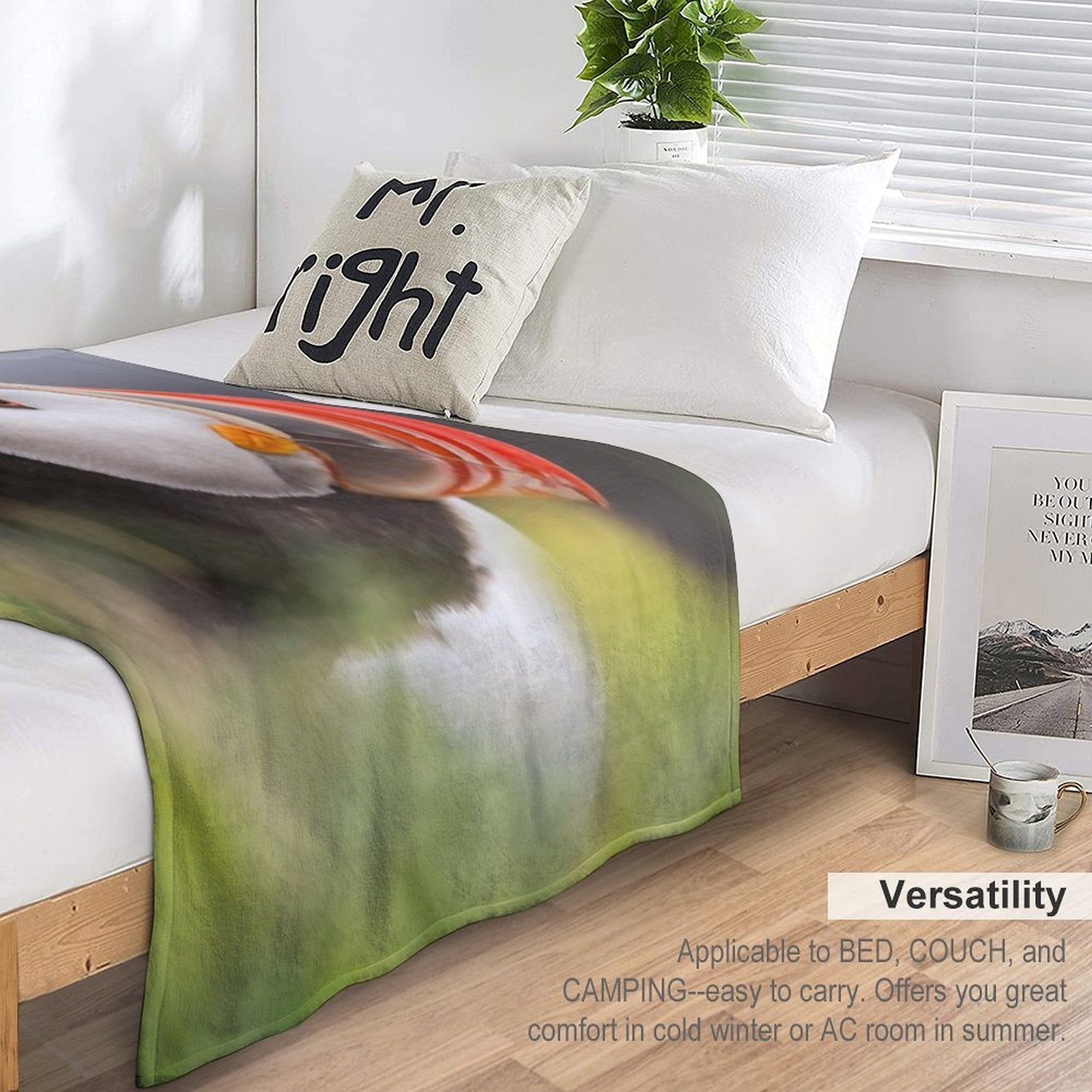 Puffin All-season Throw Blanket