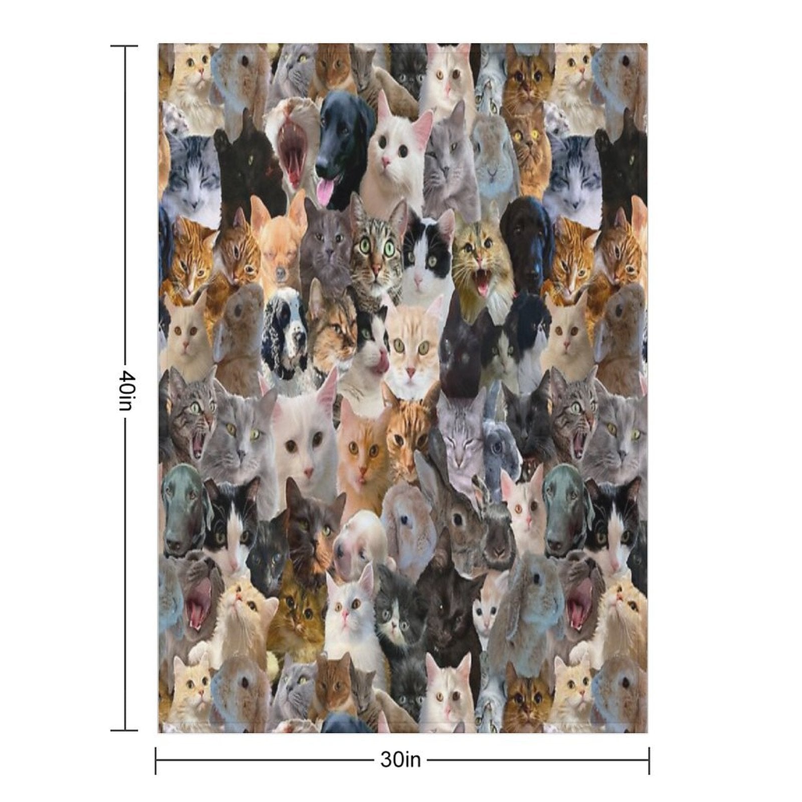 Animals!!! Compact Throw Blanket