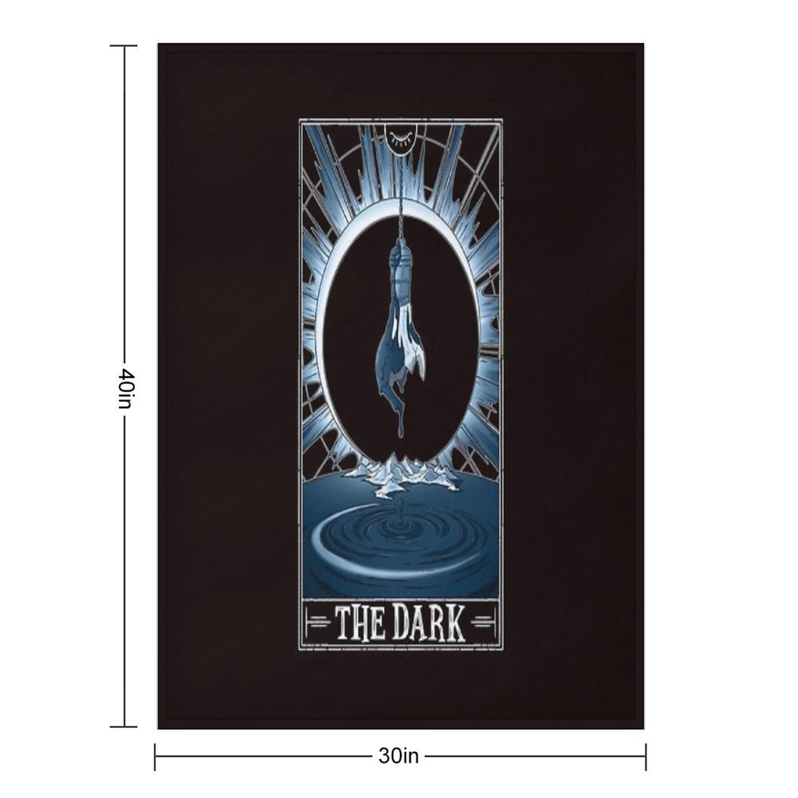 The Dark Tarotesque - (Dark) Easy Care Throw Blanket