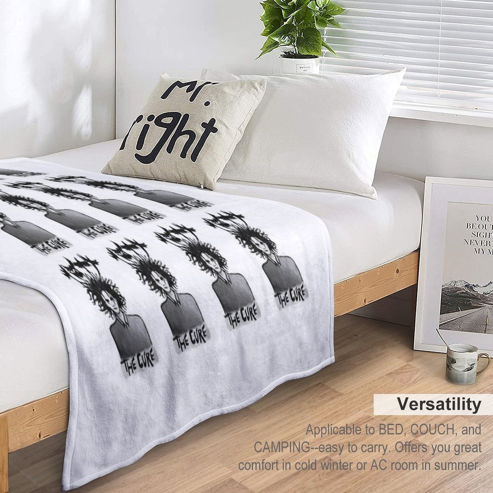 The Cure Print 1 Easy Care Throw Blanket