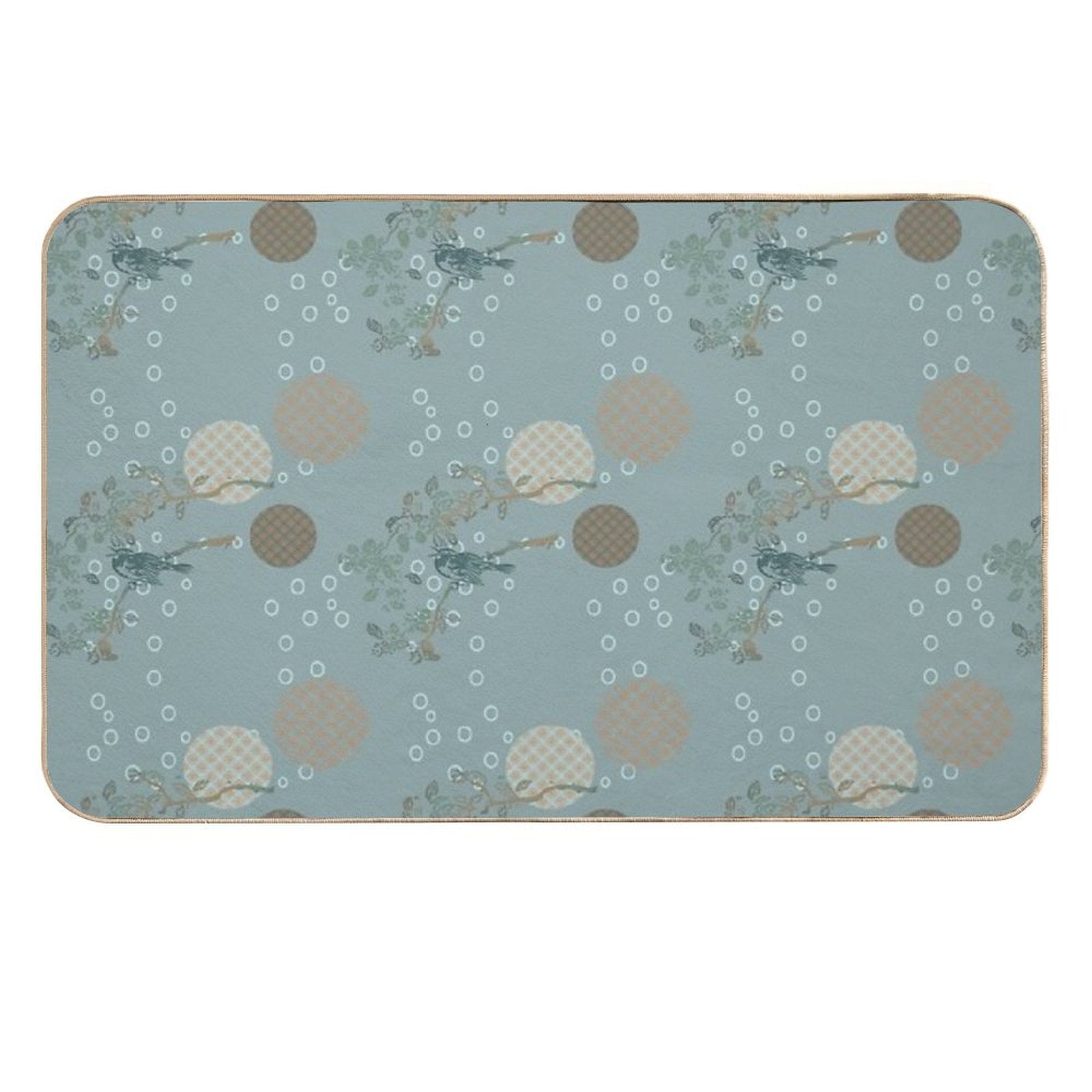Japanese Bird Pattern  Non-Slip Bath Mat