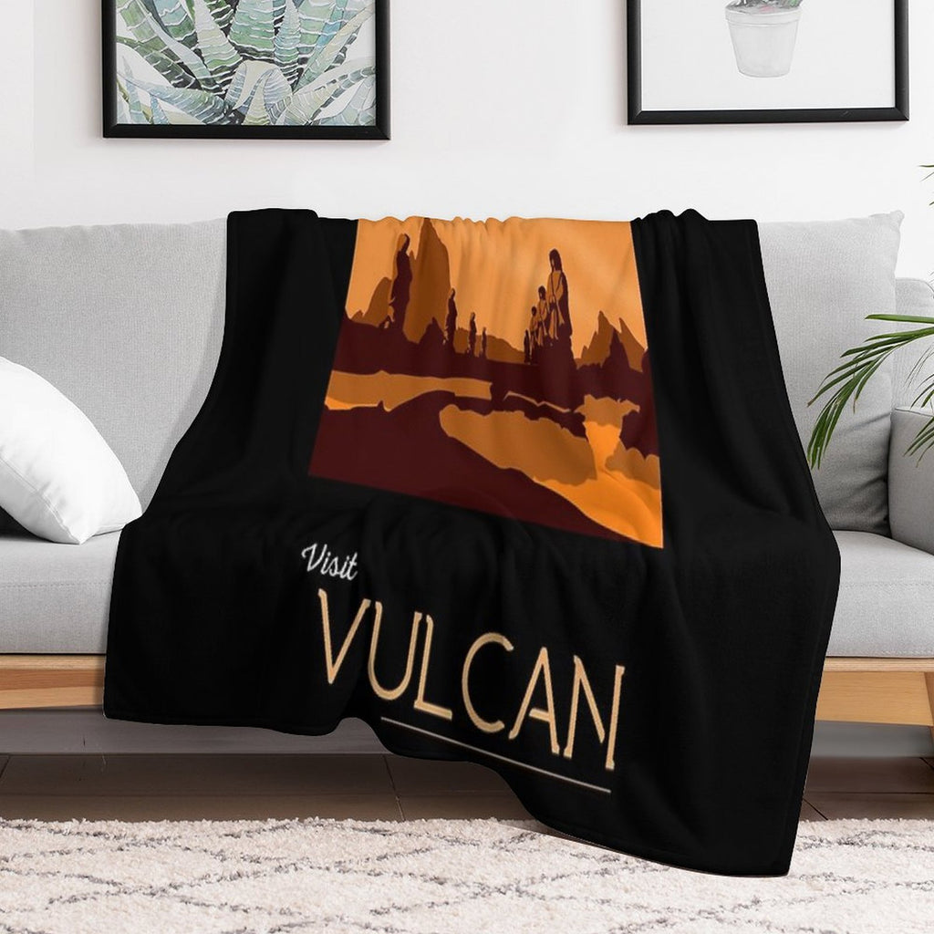 Vulcan Travel Poster Comfort Throw Blanket