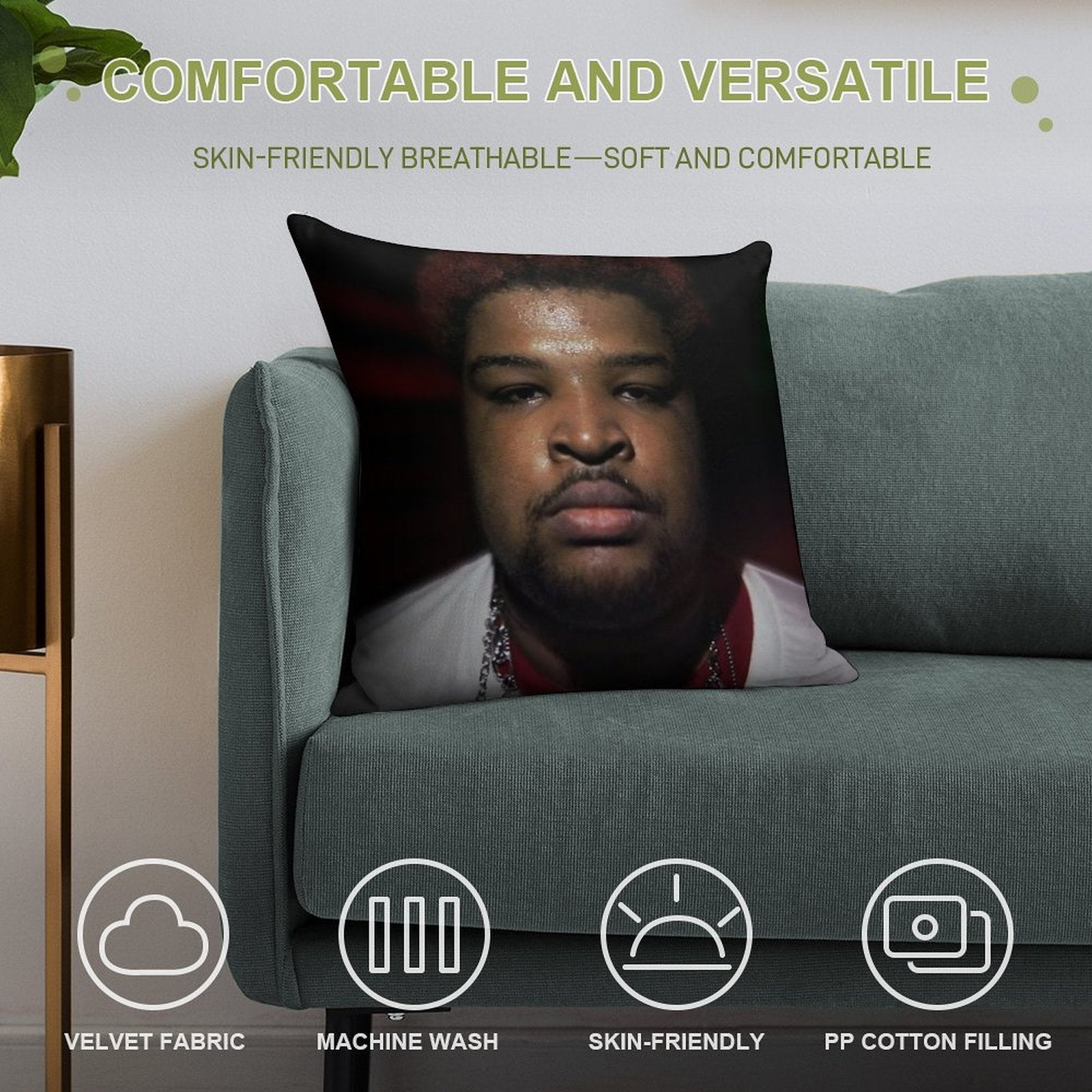 Mario Judah Rage Pillow Soft Reinforced Edging Throw Pillow